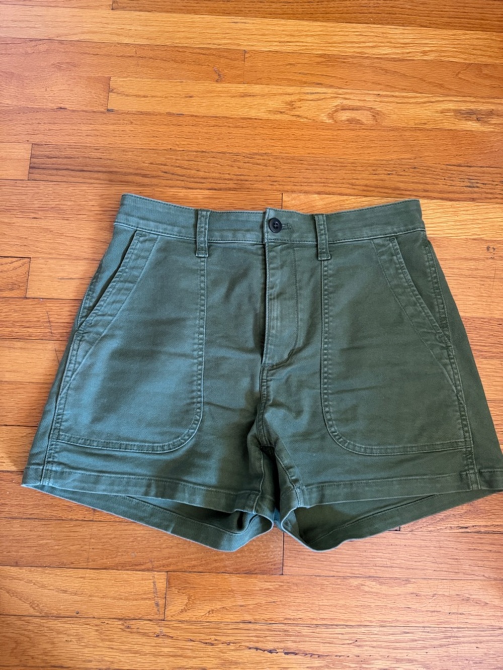 Madewell Olive Utility High-Rise Shorts